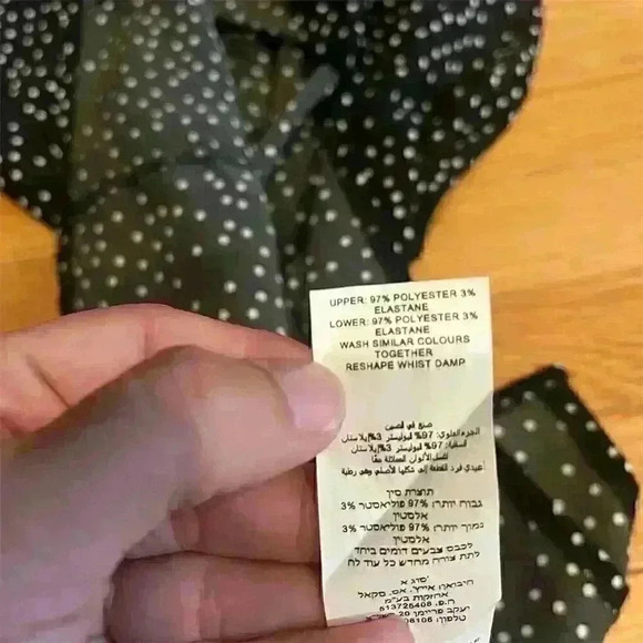 Missguided V Neck Balloon Sleeve Midi Dress Black Floral Polka Dot UK 8 US 4 - Picture 9 of 9